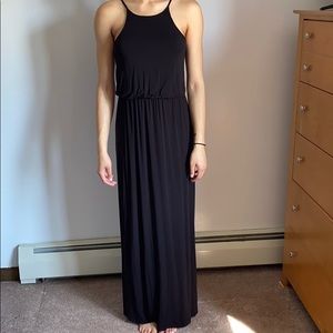 Forever21 black maxi dress with slit